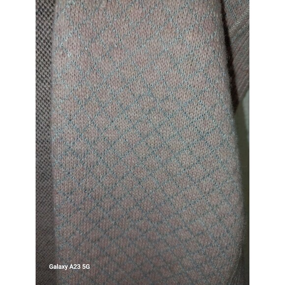 Prana Pink Raglan Sleeve Wool Blend Snap Mock Neck Pullover Sweater Size M - Picture 7 of 10